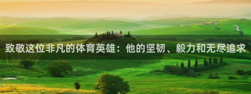 即嗨体育：致敬这位非凡的体育英雄：他的坚韧、毅力和无尽追求
