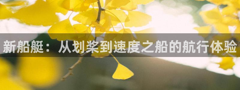 即嗨体育抢先版：新船艇：从划桨到速度之船的航行体验