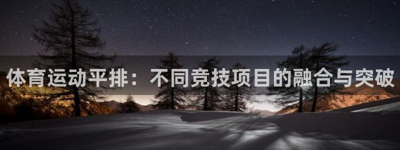 即嗨体育app：体育运动平排：不同竞技项目的融合与突破